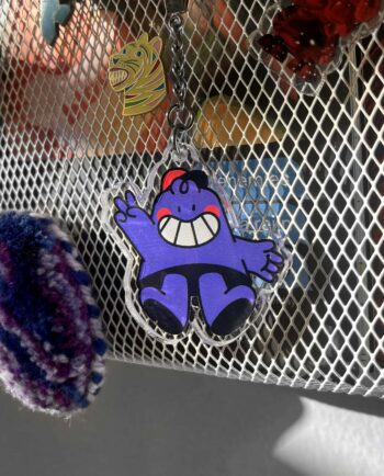 llavero tufty acrílico cono de estambre chimchim