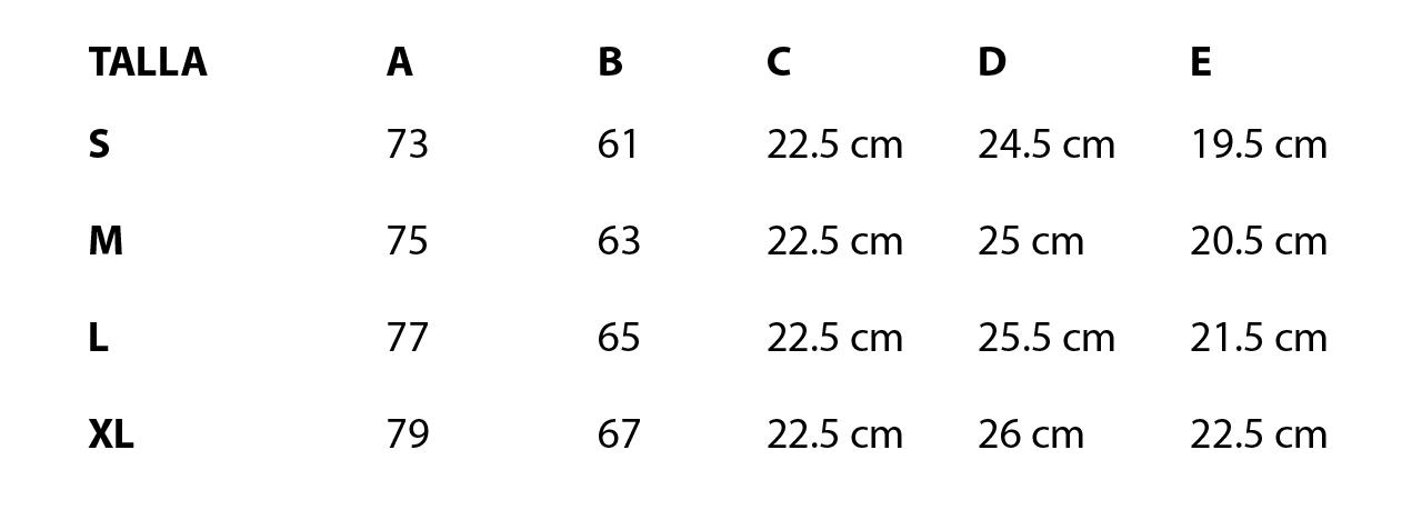 tabla de tallas bambinazo