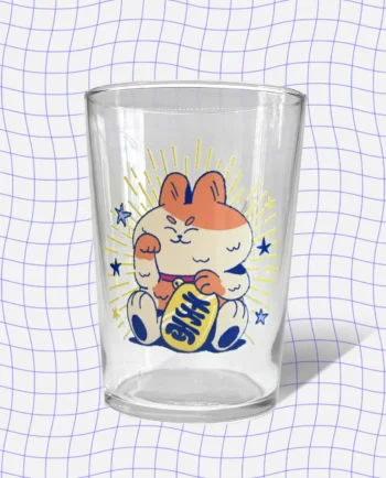 vaso lucky cat vidrio 500 ml dtf uv chim chim