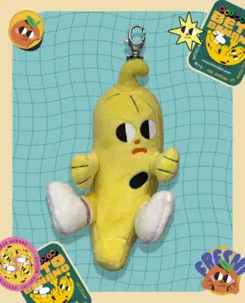 beto banana preventa llavero peluche 15 cm con stickers chim chim
