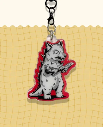 llavero gato kaiju acrílico 7 cm chim chim