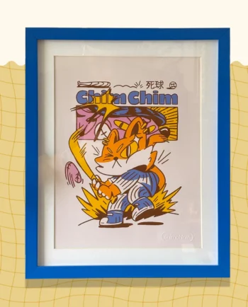 cuadro bambinazo ilustración béisbol enmarcada chimchim