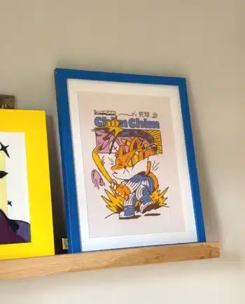 cuadro bambinazo ilustración béisbol enmarcada chimchim