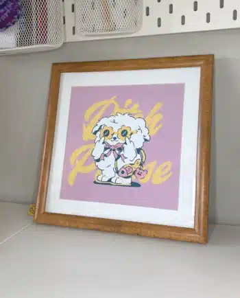 cuadro perrito bitch ilustración enmarcada perro chimchim