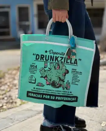 bolsa drunkzilla ilustrada tote chimchim