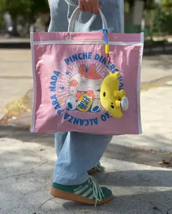 bolsa pinche dinero honesto tote ilustrada chimchim