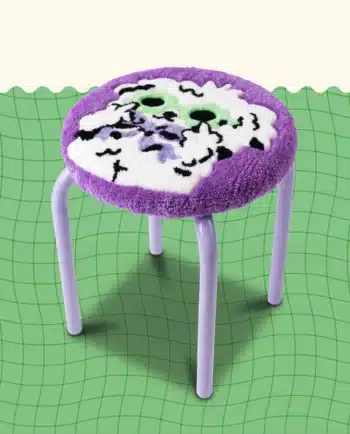 banquito tufting perrito grosero banco ilustrado chimchim