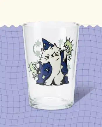 vaso michimaguito serigrafía gato mágico chimchim