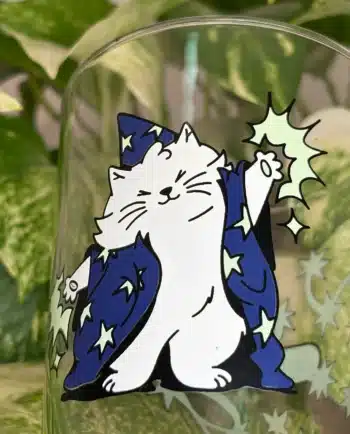 vaso michimaguito serigrafía gato mágico chimchim