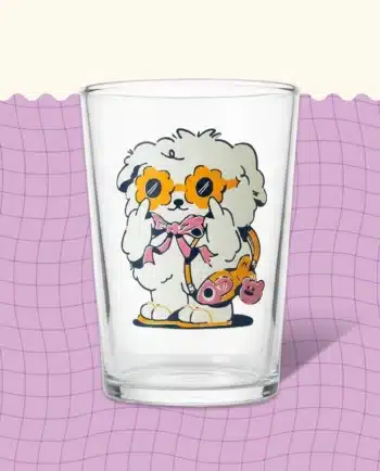 vaso perrito bitch serigrafía 4 tintas chimchim