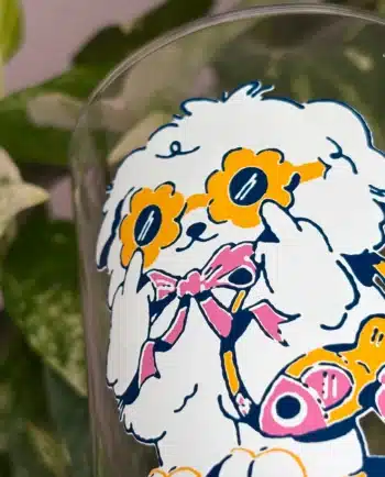 vaso perrito bitch serigrafía 4 tintas chimchim