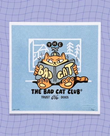 print bad cat club risografia ilustración gato chimchim