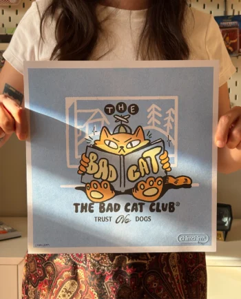print bad cat club risografia ilustración gato chimchim