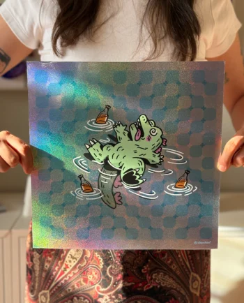 print drunkzilla glitter ilustración chimchim