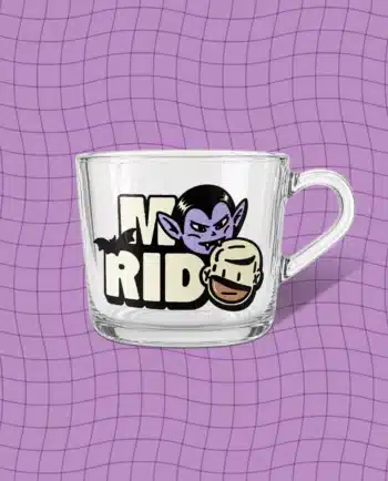 Taza de cristal Café Morido, diseño Morido en DTF, collab ChimChim x Algo Tranqui